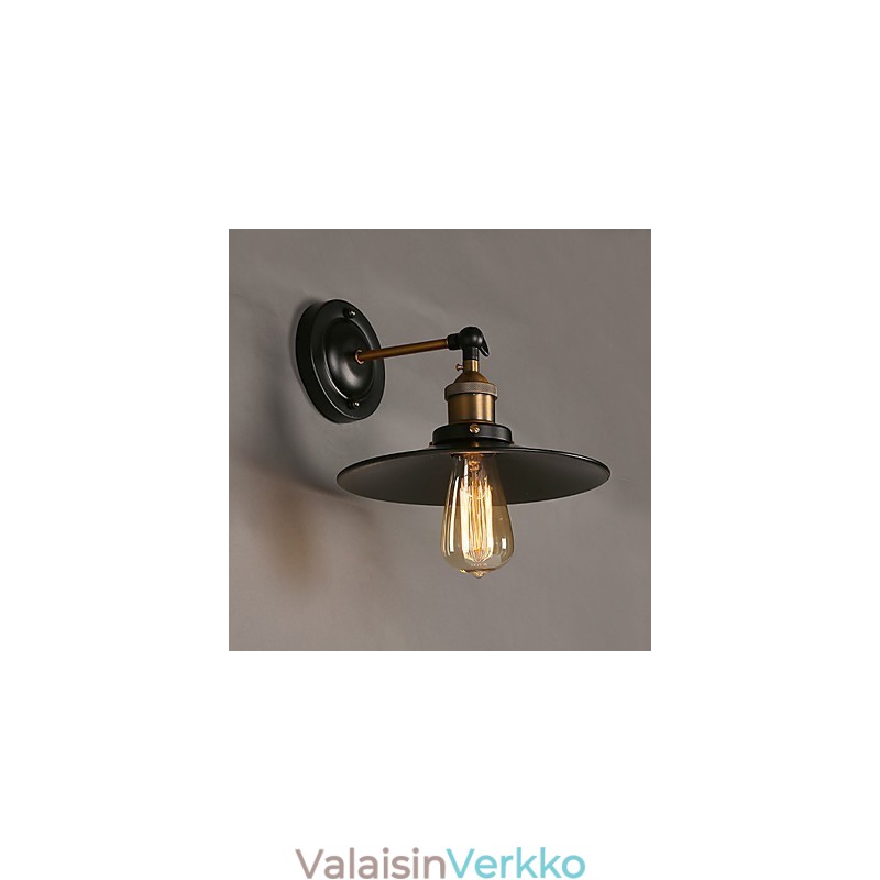 Creative Nordic Light yksipäinen musta sateenvarjo-seinävalaisin palauttaa muinaisen valon