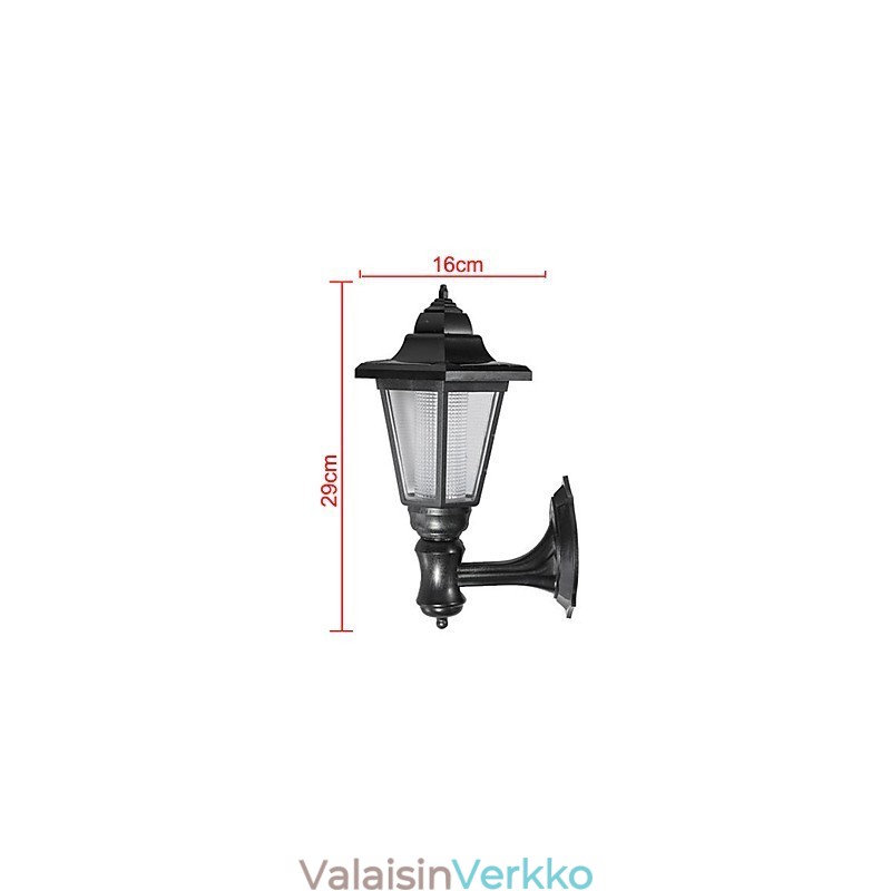 Aurinkoenergialla toimiva Outdoor Garden Path Yard Security Wall Light Maisemalamppu