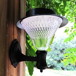 Outdoor Solar Power White Villa Seinäkiinnitys Puutarha Sisäpihan ovipolun valolamppu