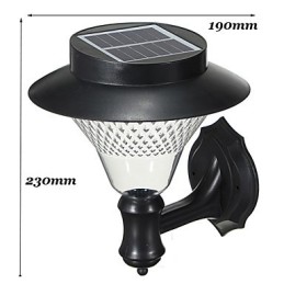 Outdoor Solar Power White Villa Seinäkiinnitys Puutarha Sisäpihan ovipolun valolamppu
