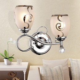Seinävalaisimet Crystal Modern Contemporary Metal