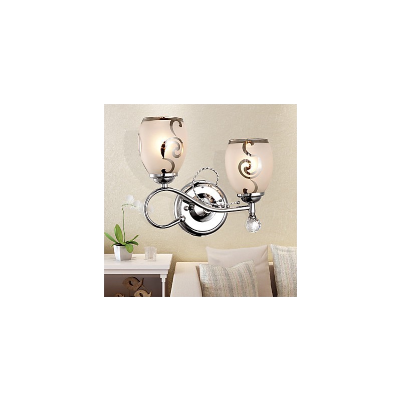 Seinävalaisimet Crystal Modern Contemporary Metal