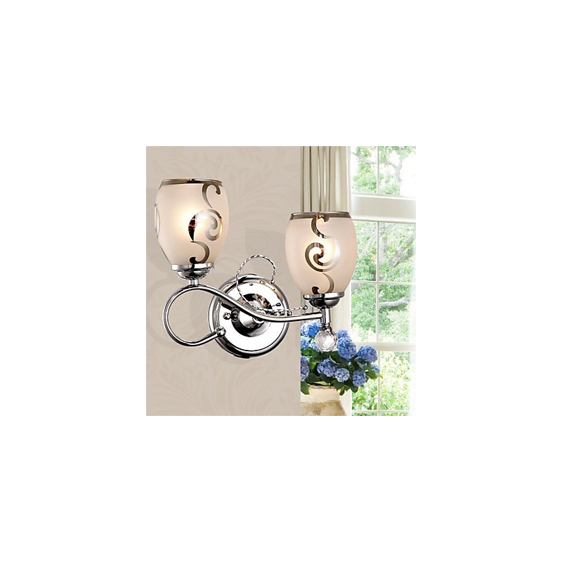 Seinävalaisimet Crystal Modern Contemporary Metal