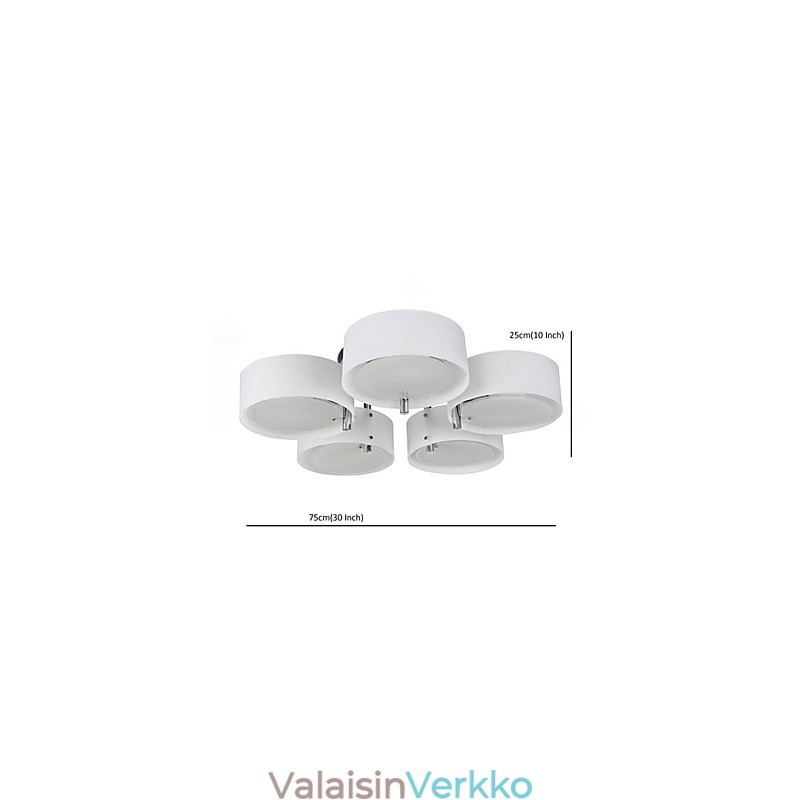 Uppoasennus moderni nykyaikainen 5 valoa kattoon kevytmetalli