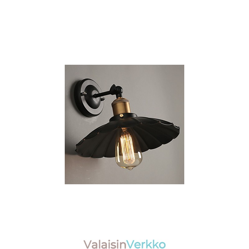 Creative portaikko entisöivä muinaisia tapoja yksipää musta mekko takorautainen seinävalaisin