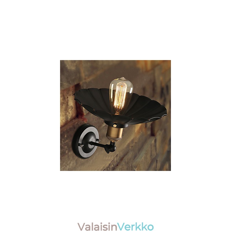 Creative portaikko entisöivä muinaisia tapoja yksipää musta mekko takorautainen seinävalaisin