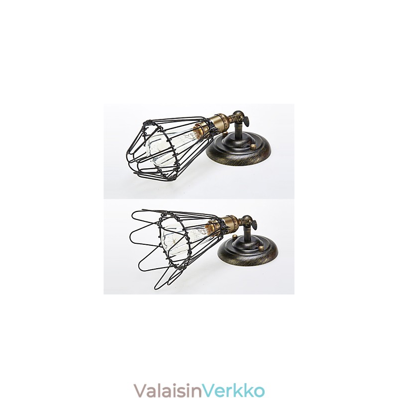 Vintage-tyylinen teollinen avaus- ja sulkemisvalo Seinälamppu häkkilamppu Loft Restoring Ancient Ways Seinävalaisin