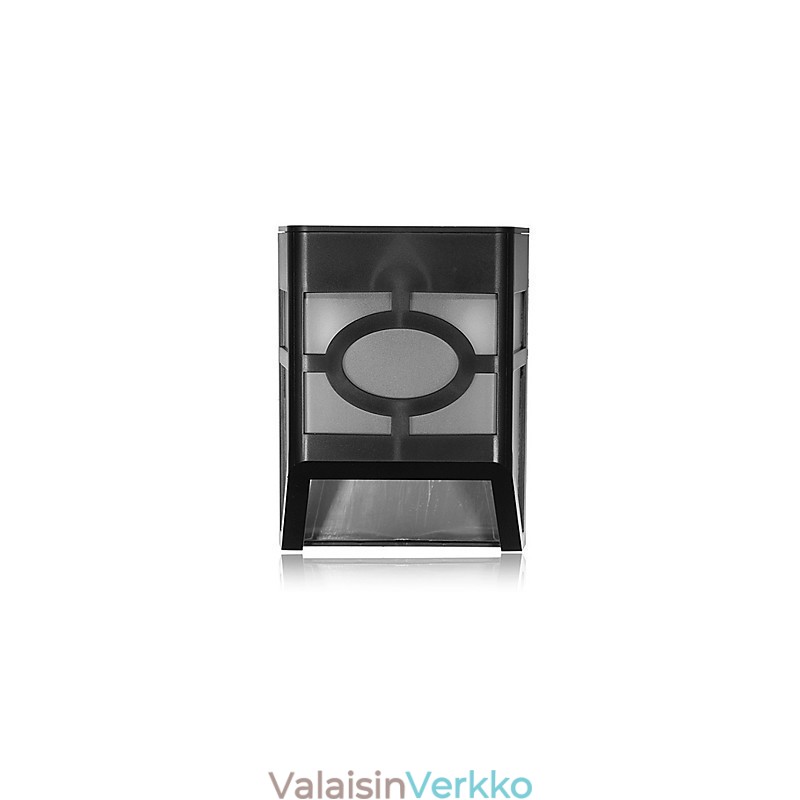 Lämmin keltainen aurinkoenergialla toimiva seinäteline 2 lyhtyvalaisin