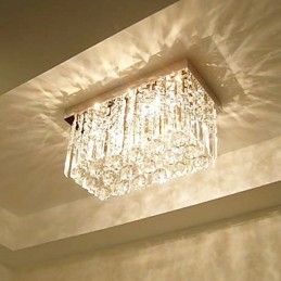 Moderni nykyaikainen Crystal Metal Flush Mount