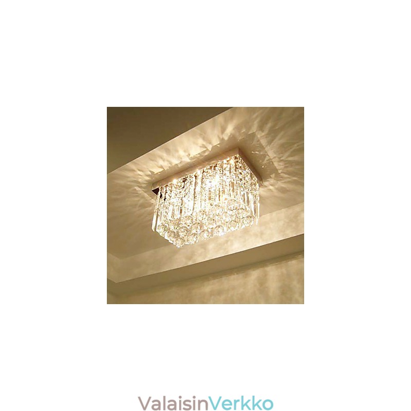Moderni nykyaikainen Crystal Metal Flush Mount