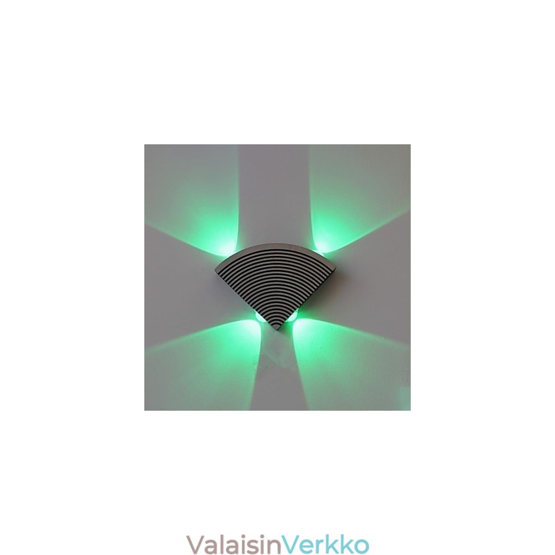 Tuuletin seinävalaisin Neljä valoa vihreä alumiiniakryyli