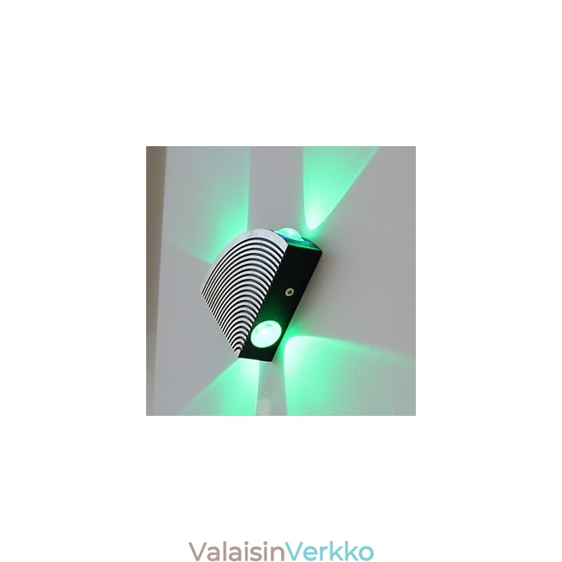 Tuuletin seinävalaisin Neljä valoa vihreä alumiiniakryyli