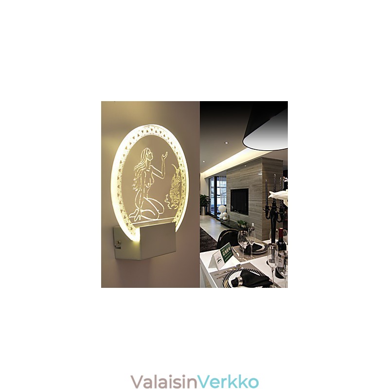 Akryyliseinävalaisin PVC-lamppuvalosiru Moderni nykyaikainen metalli 5W