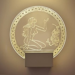 Akryyliseinävalaisin PVC-lamppuvalosiru Moderni nykyaikainen metalli 5W