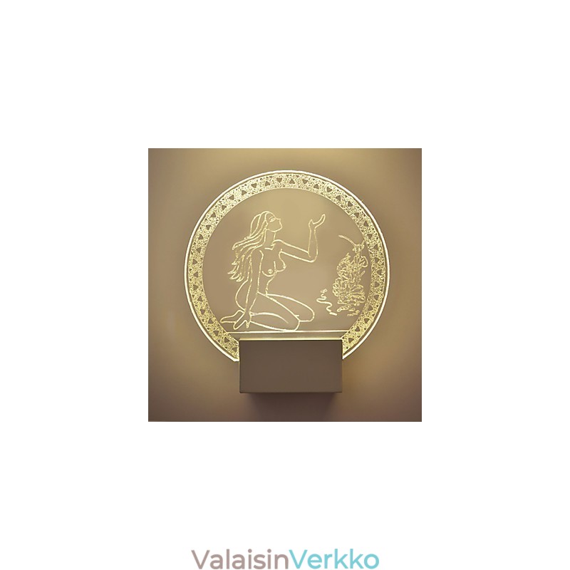Akryyliseinävalaisin PVC-lamppuvalosiru Moderni nykyaikainen metalli 5W