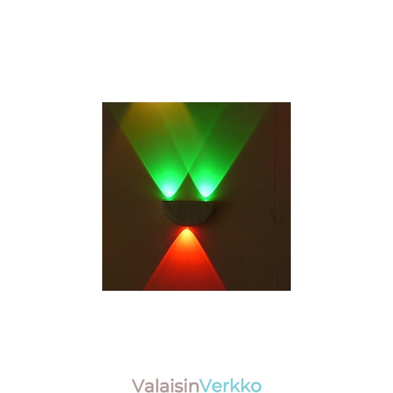 Puoliympyrä seinävalaisin modernia nykymetallia