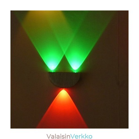 Puoliympyrä seinävalaisin modernia nykymetallia