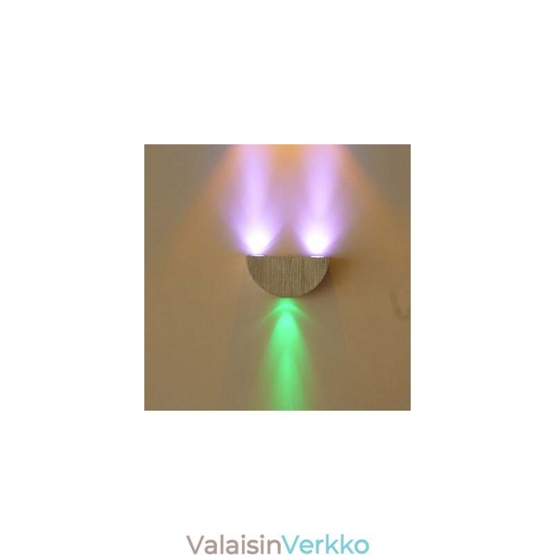 Puoliympyrä seinävalaisin modernia nykymetallia