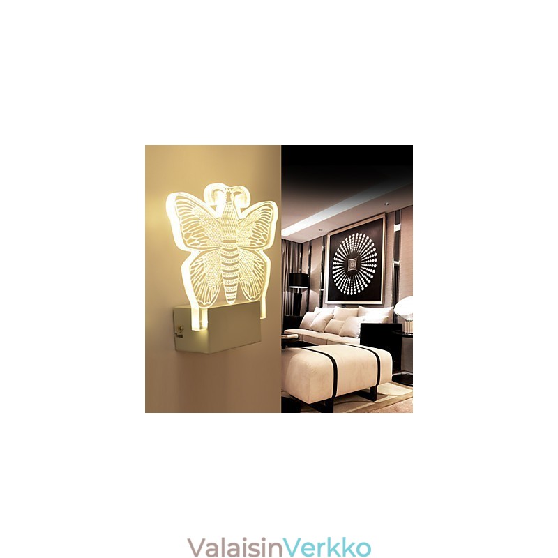 Akryyliseinävalaisin PVC-lamppu Valo moderni nykyaikainen metalli