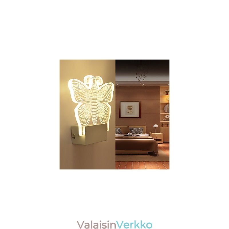 Akryyliseinävalaisin PVC-lamppu Valo moderni nykyaikainen metalli