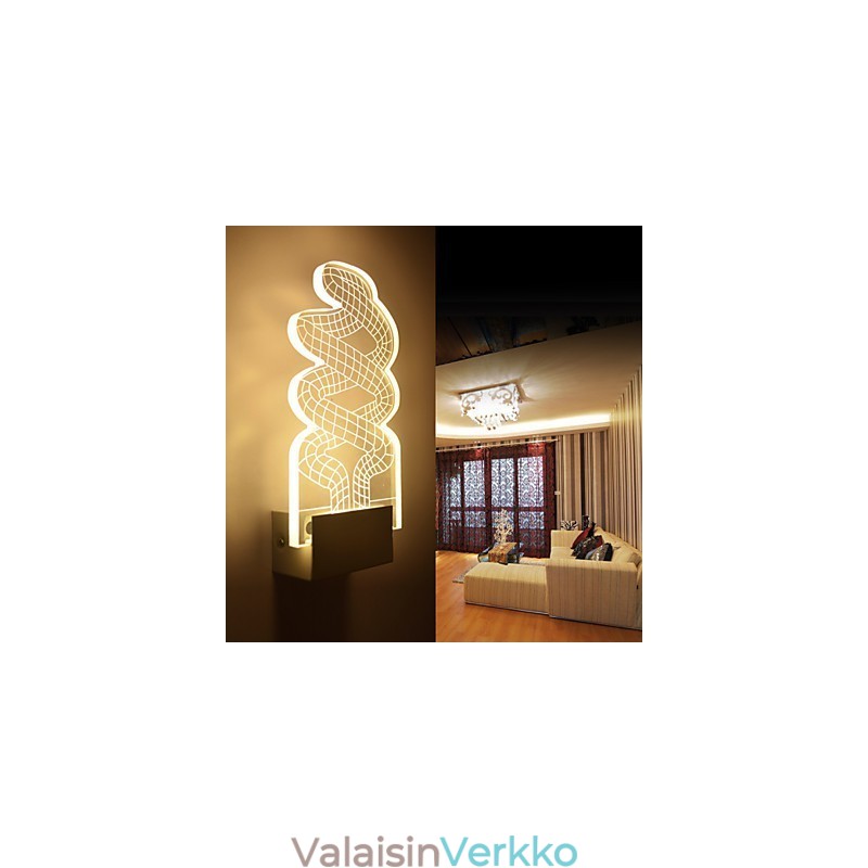 Akryyliseinävalaisin PVC-lamppu valosiru Moderni nykyaikainen metalli