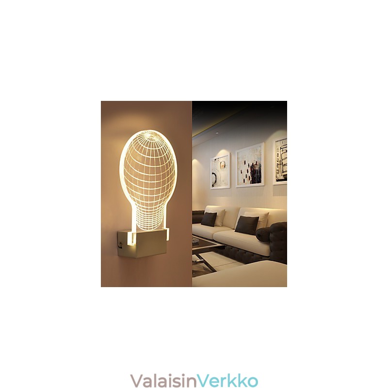 Akryyliseinävalaisin PVC-lamppu valosiru Moderni nykyaikainen metalli