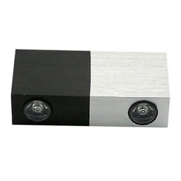 Moderni seinävalaisin puolihopealla puolimustalla Chic Design Cubic Body -runko 2 s