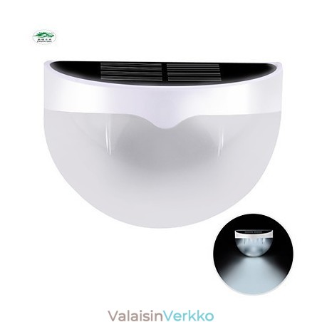 Aurinkoenergialla toimiva vedenpitävä IP55 lamppu valkoinen + musta Aurinkoenergialla toimiva vedenpitävä IP55 lamppu valkoinen + musta