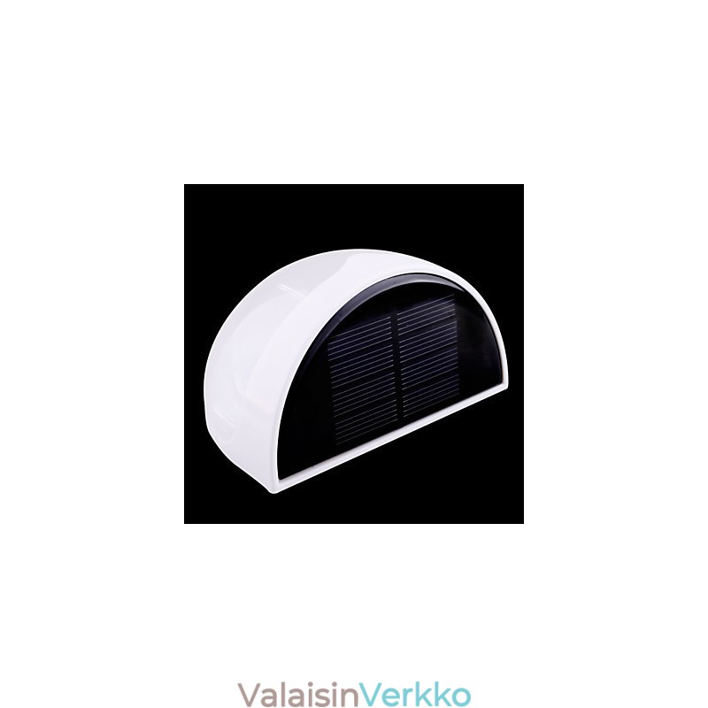 Aurinkoenergialla toimiva vedenpitävä IP55 lamppu valkoinen + musta