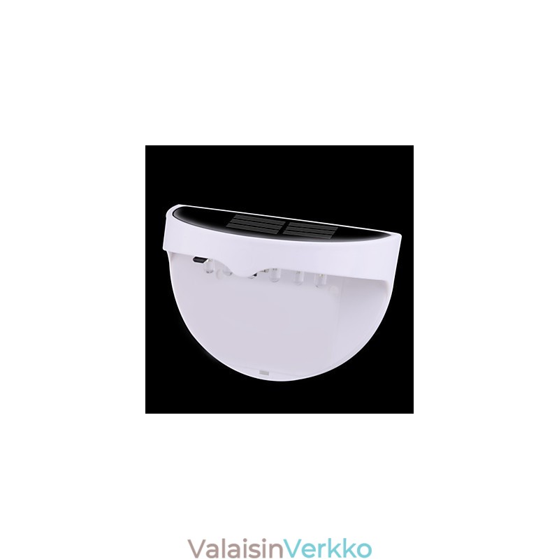 Aurinkoenergialla toimiva vedenpitävä IP55 lamppu valkoinen + musta