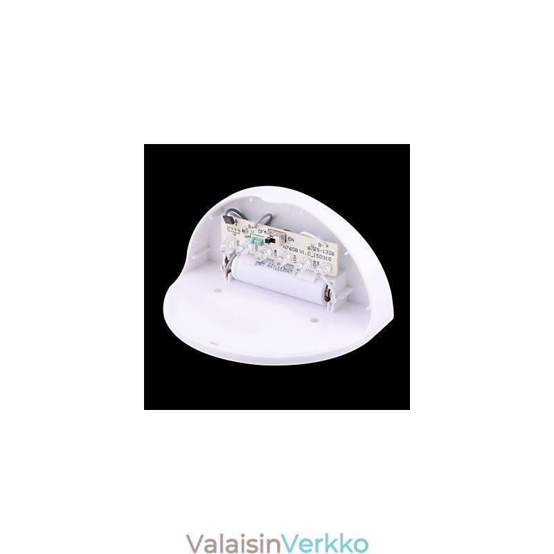 Aurinkoenergialla toimiva vedenpitävä IP55 lamppu valkoinen + musta