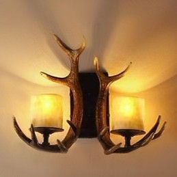 Seinävalaisin, jossa on 2 valoa Antlersissa