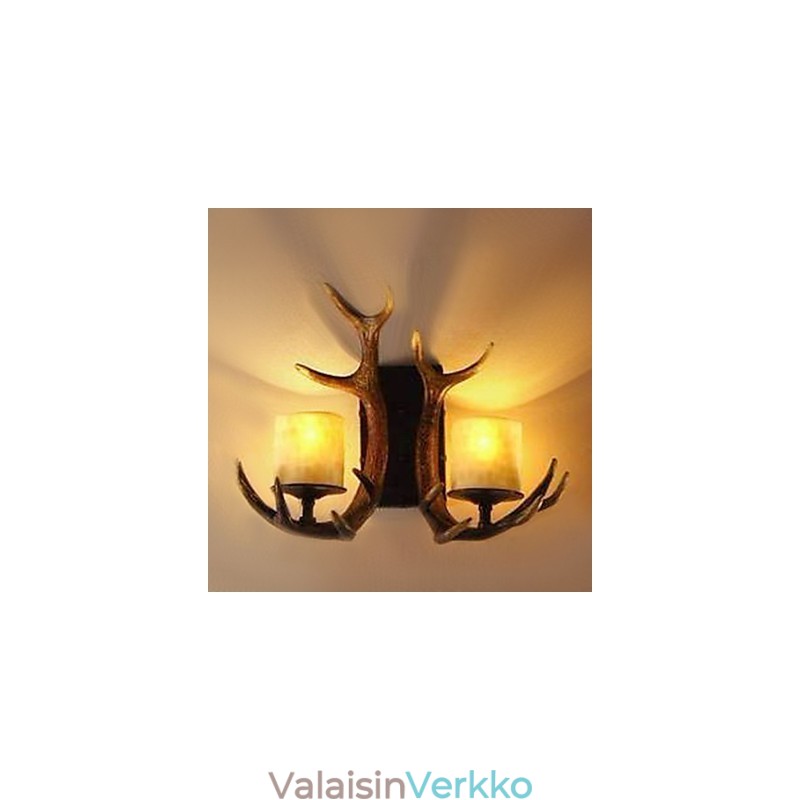 Seinävalaisin, jossa on 2 valoa Antlersissa