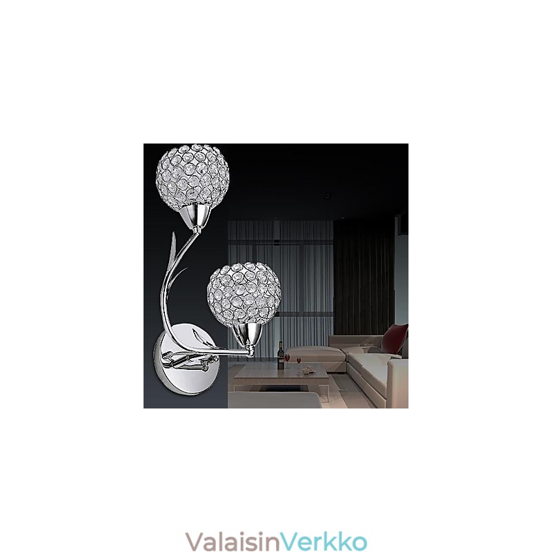 Kristalliset seinävalaisimet modernia nykymetallia