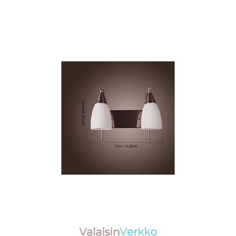 2 Valkoinen seinävalaisin