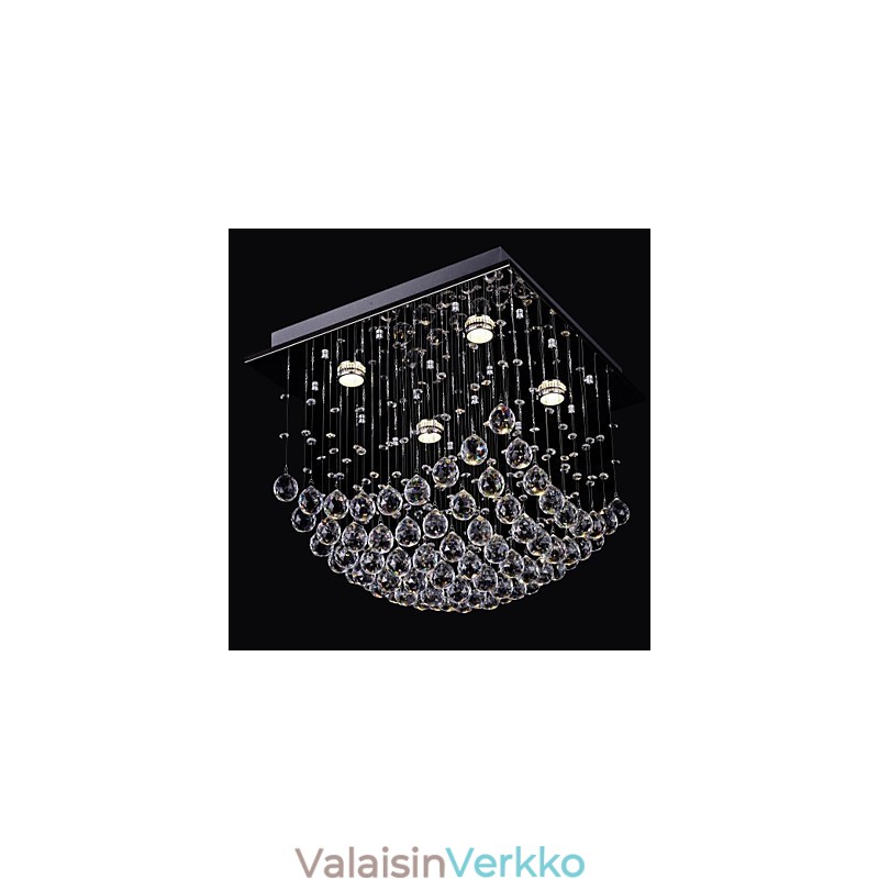 Elegantti kiinalainen kristallikruunu 4 valoa uppokiinnikkeellä