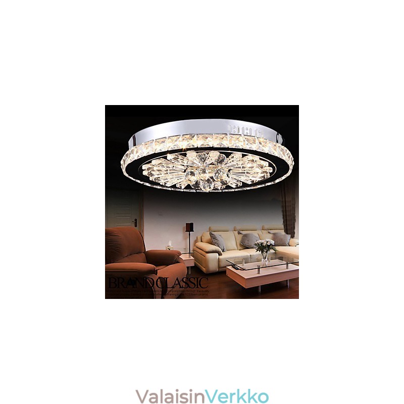 Crystal Flush Mount Moderni, nykyaikainen olohuone, ruokailutila, metalli