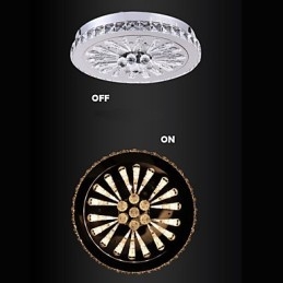 Crystal Flush Mount Moderni, nykyaikainen olohuone, ruokailutila, metalli
