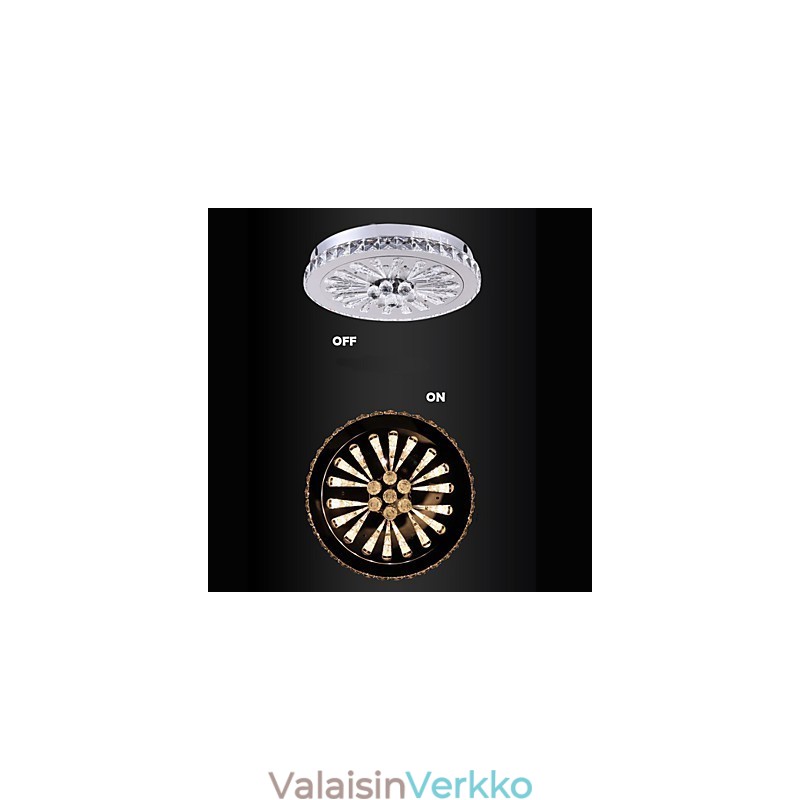 Crystal Flush Mount Moderni, nykyaikainen olohuone, ruokailutila, metalli