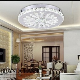 Crystal Flush Mount Moderni, nykyaikainen olohuone, ruokailutila, metalli