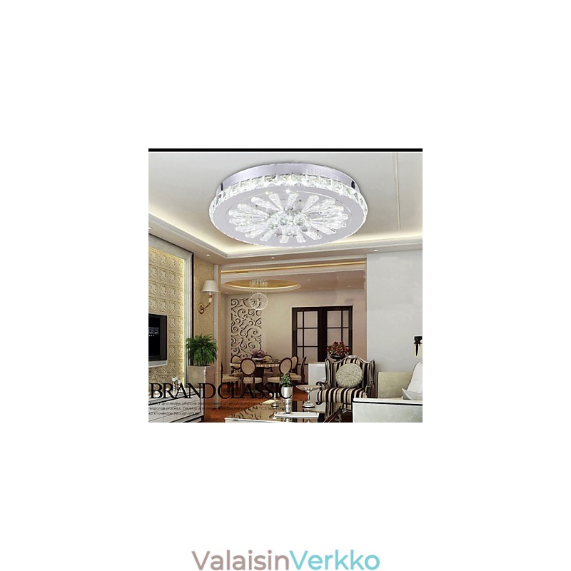 Crystal Flush Mount Moderni, nykyaikainen olohuone, ruokailutila, metalli