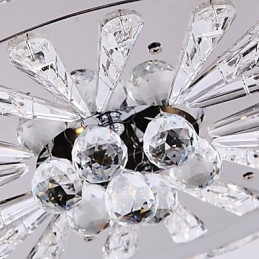 Crystal Flush Mount Moderni, nykyaikainen olohuone, ruokailutila, metalli