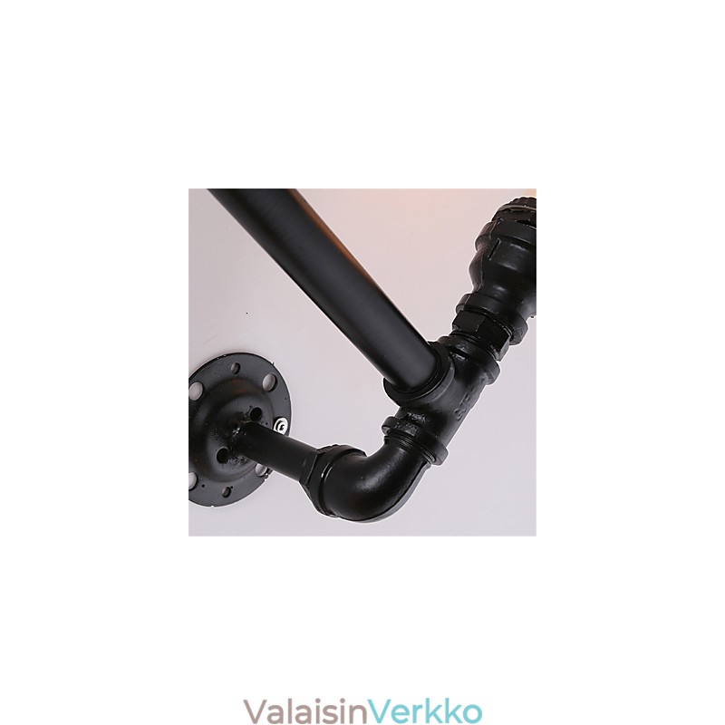 2 Heads Vintage Industrial Pipe Seinävalot Musta Creative Lights Ravintola Kahvila Baari Sisustusvalaistus