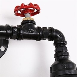 Vintage Industrial Pipe Seinävalot Mustat Luovat Valot Ravintola Kahvila Baari Koristevalaistus 2 vaalealla maalatulla viimeistelyllä