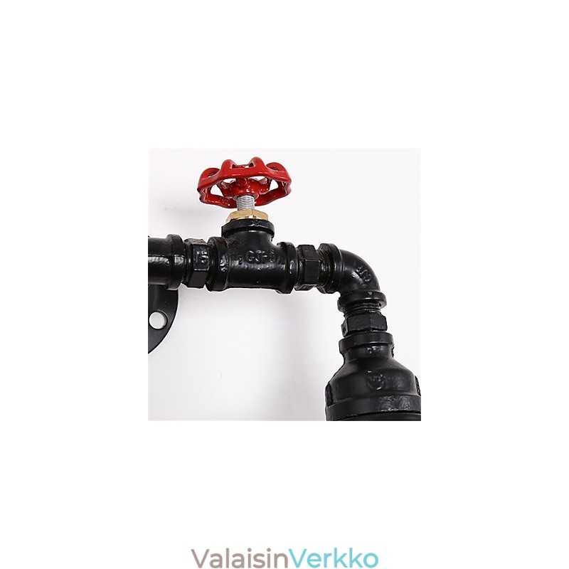 Vintage Industrial Pipe Seinävalot Mustat Luovat Valot Ravintola Kahvila Baari Koristevalaistus 2 vaalealla maalatulla viimeistelyllä