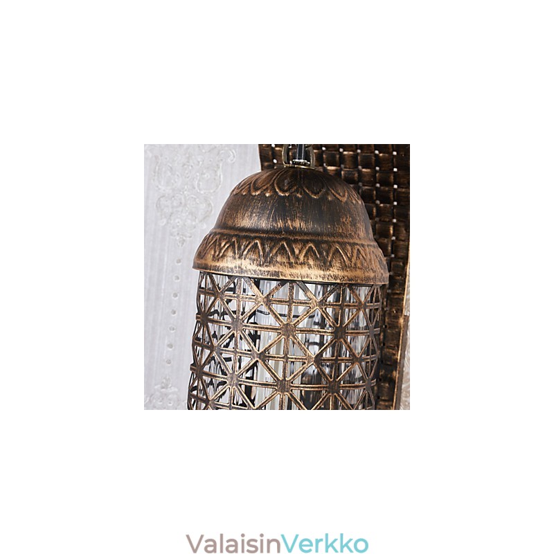 Maalaismainen lodge-maalausominaisuus minityyliselle uplight-seinävalaisimille