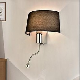 Hotellihuone Makuuhuoneen käytävän kangaslamppu Yövalaisin, jossa amerikkalainen vuodelamppukytkin