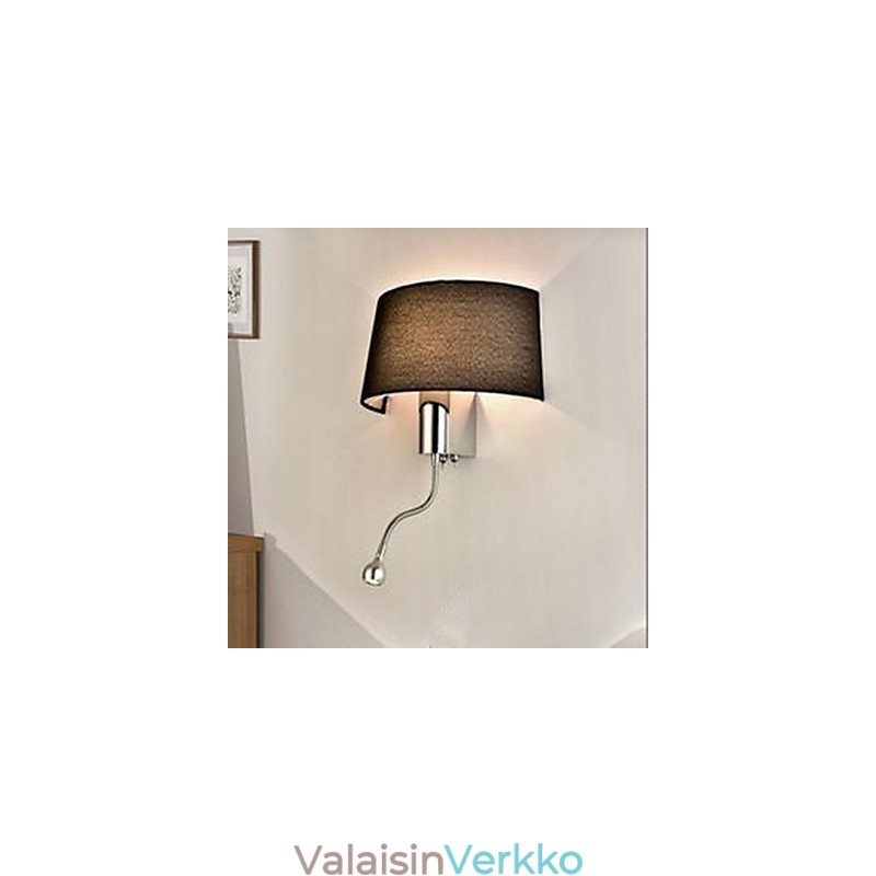 Hotellihuone Makuuhuoneen käytävän kangaslamppu Yövalaisin, jossa amerikkalainen vuodelamppukytkin