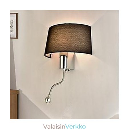 Hotellihuone Makuuhuoneen käytävän kangaslamppu Yövalaisin, jossa amerikkalainen vuodelamppukytkin Hotellihuone Makuuhuoneen käytävän kangaslamppu Yövalaisin, jossa amerikkalainen vuodelamppukytkin
