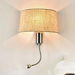 Hotellihuone Makuuhuoneen käytävän kangaslamppu Yövalaisin, jossa amerikkalainen vuodelamppukytkin